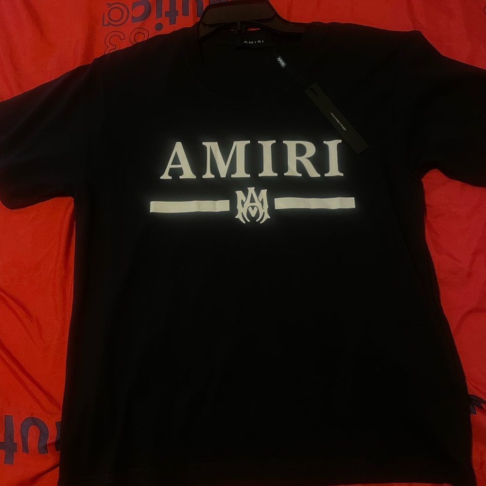 AMIRI Black and White Logo Tee